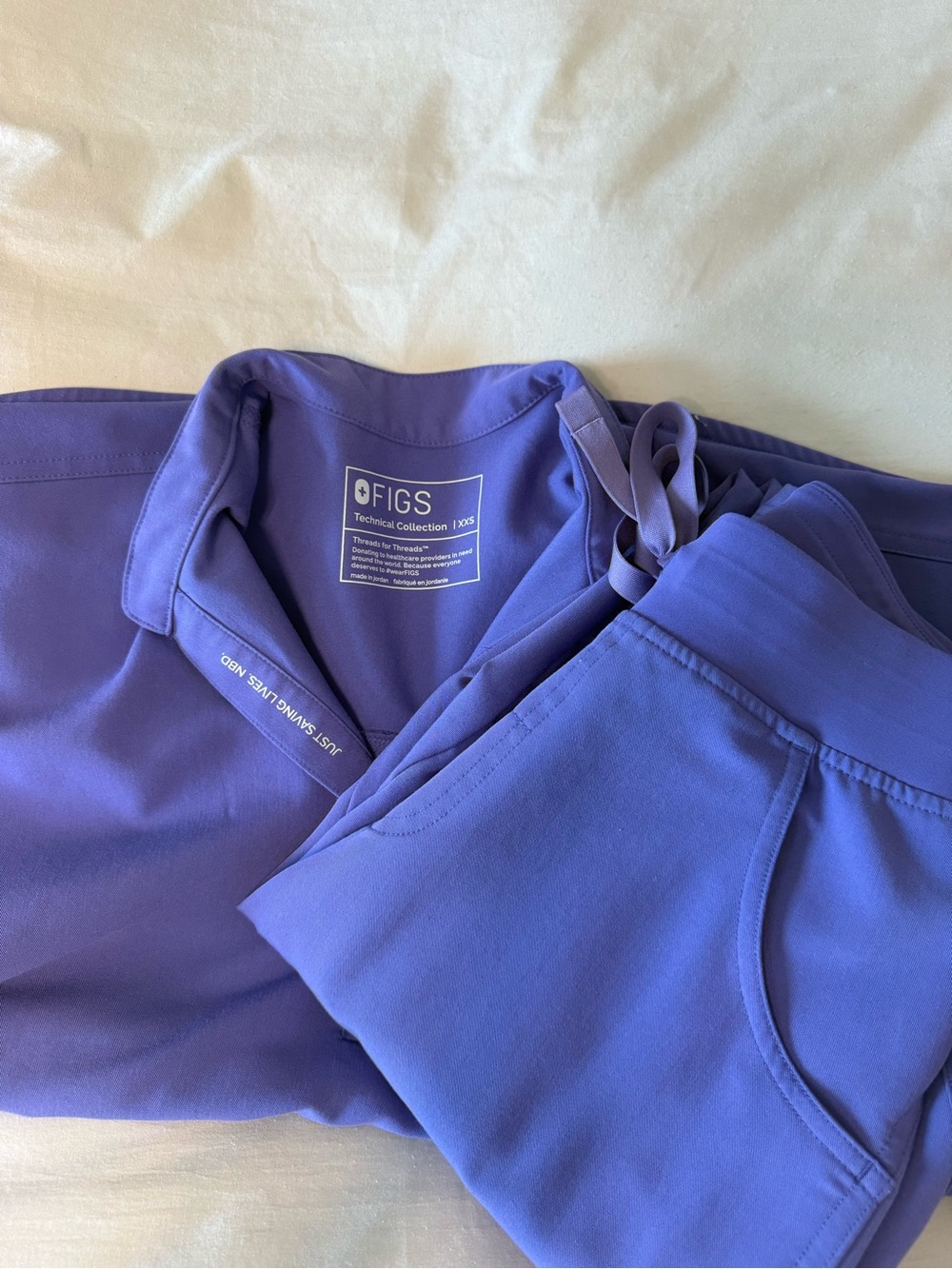 Figs Women's Amethyst Set - Kade Pants XS/Tall & Rafaela Oversized Scrub Top XXS